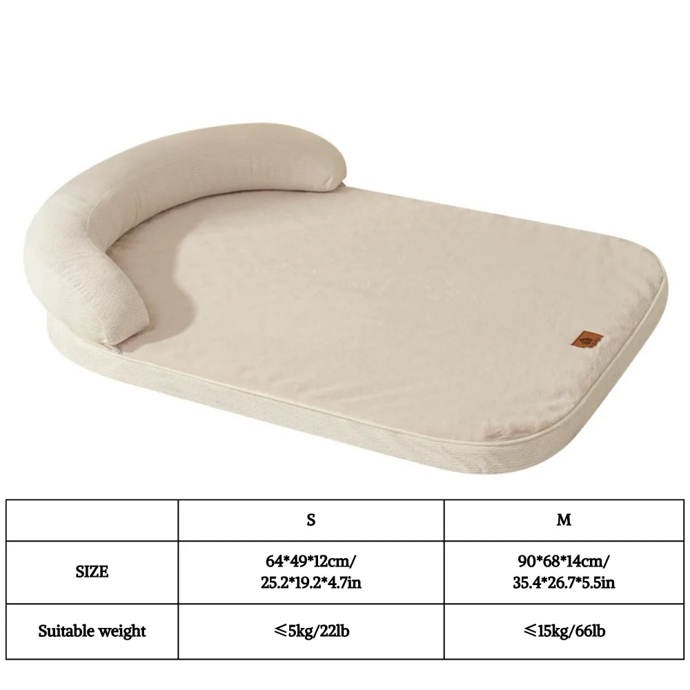 Sofa-Style Dog Bed with Pillow