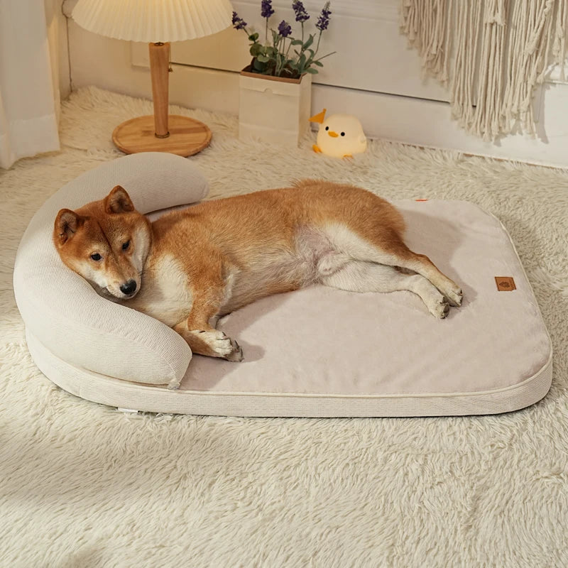 Sofa-Style Dog Bed with Pillow