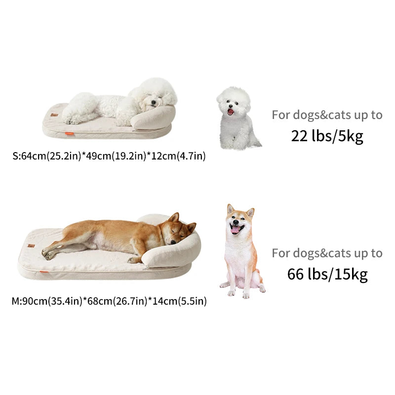 Sofa-Style Dog Bed with Pillow