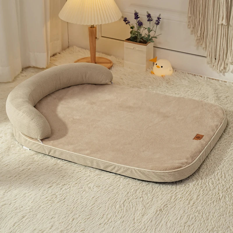 Sofa-Style Dog Bed with Pillow