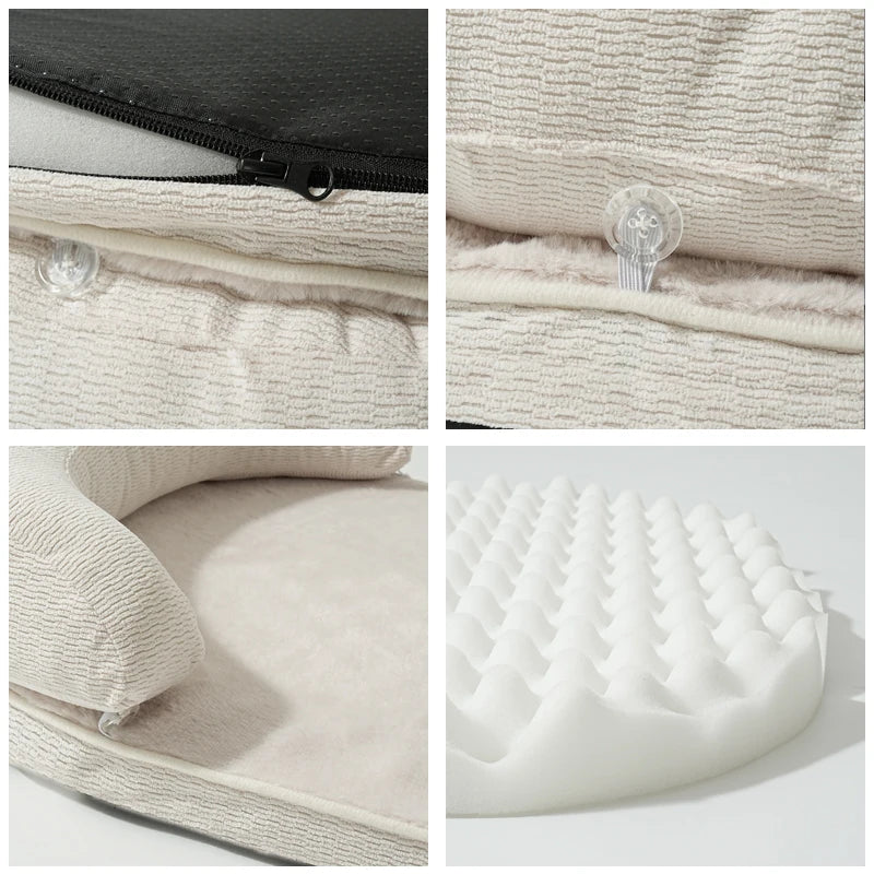Sofa-Style Dog Bed with Pillow