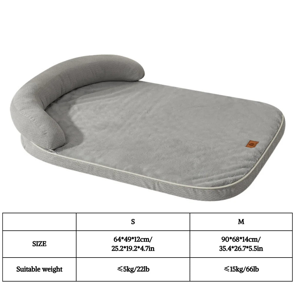 Sofa-Style Dog Bed with Pillow