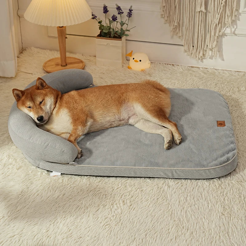 Sofa-Style Dog Bed with Pillow